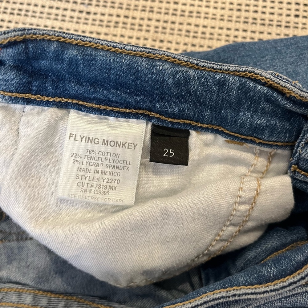 Flying Monkey Flared Side Stripe Medium Wash Flar… - image 3